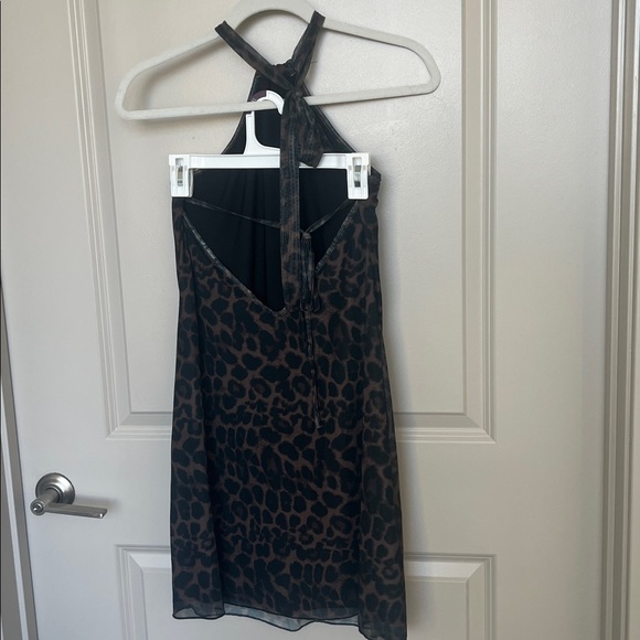 SHEIN Leopard Print Halter Backless A-Line Mini Dress - Picture 8 of 10